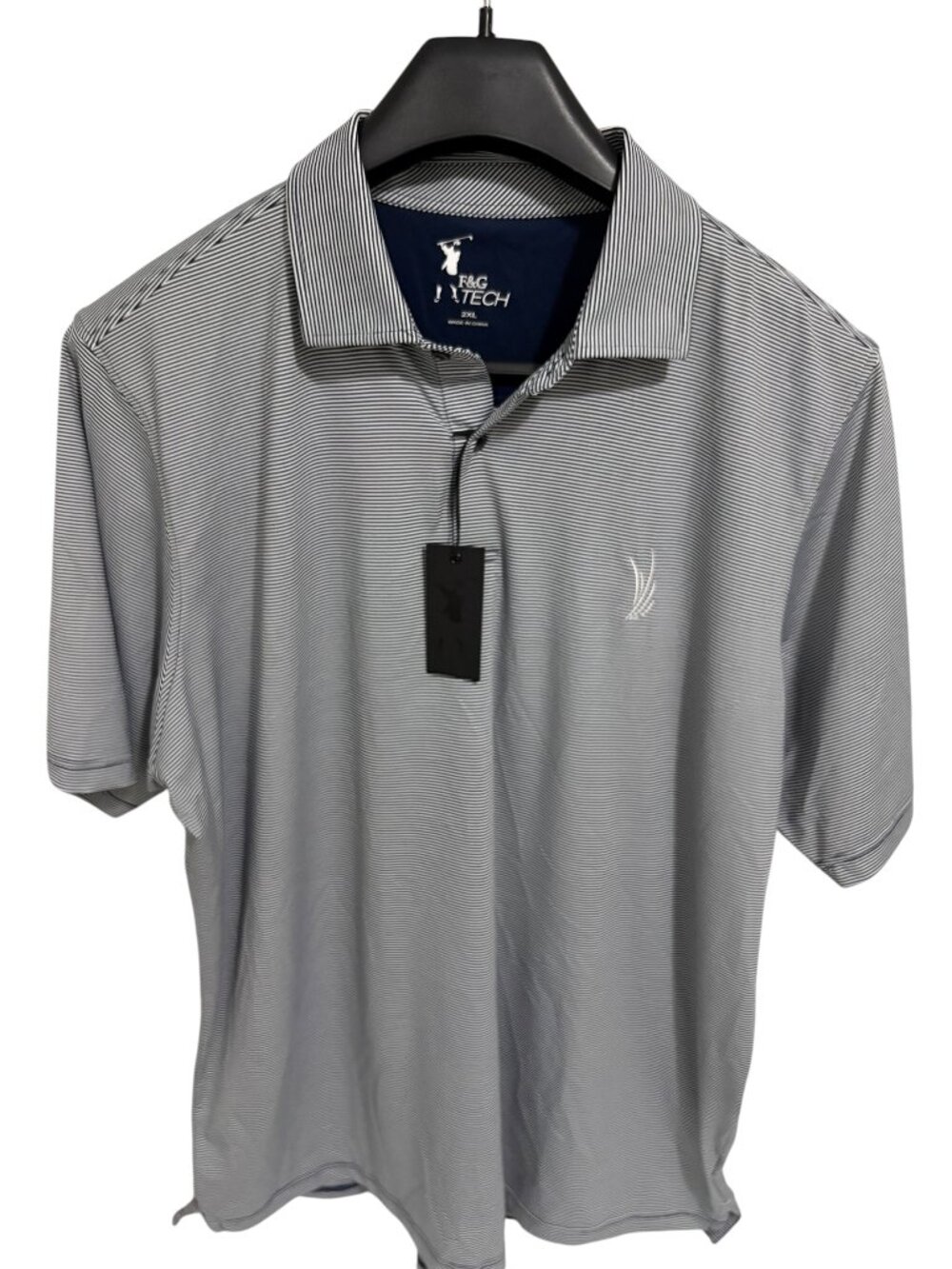 F&G Tech Polo Shirt Mens 2XL Performance Stretch Golf Logo NWT